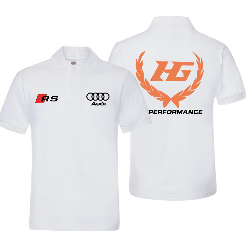2022 Polo Audi HG Performance Homme Sans Repassage Coton Couleur Unie